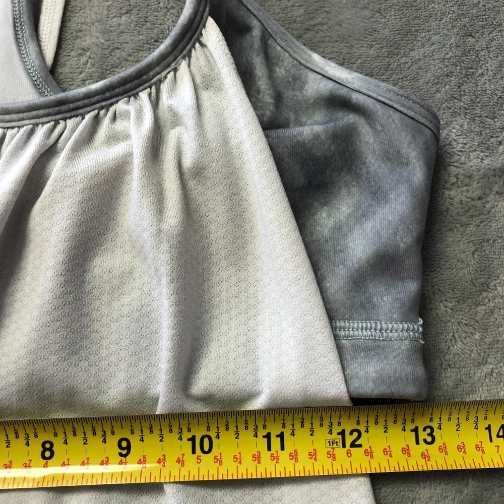 Lululemon No Limits Athletic Tank White / Blazer Fossil Size 6 - Picture 8 of 12